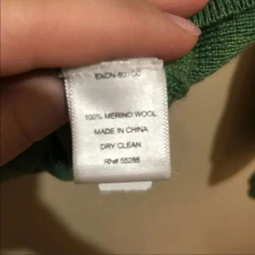 Express green merino wool sweater - Picture 5 of 7